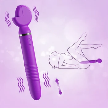 Çift Kafa Sokmak Dildo Vibratör Anahtarı Şekil Değnek Vücut Masajı Seks Oyuncakları Kadınlar İçin Çift G Noktası Masaj Klitoris Stimülatörü