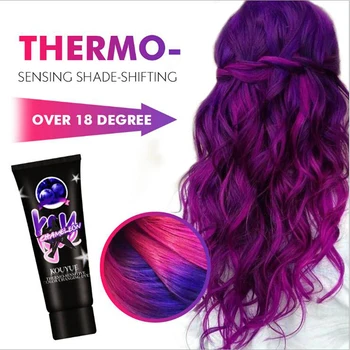 Saç Rengi Balmumu Termokromik Renk Değiştiren Saç Boyası Değişimi Sıcaklık Saç Rengi Kremi
