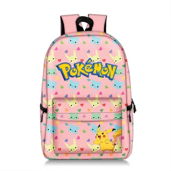 Pikachu Pokemon Sırt Çantası Okul Çantası Kız Saklama Çantası okul sırt çantası Erkek Karikatür Kalem Kutusu Kawaii Anime okul çantası Hediyeler