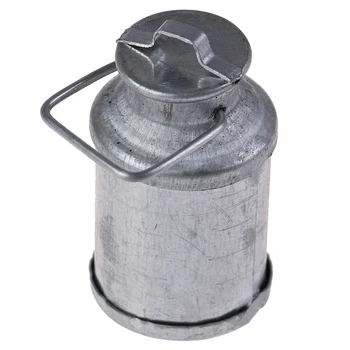 Çiftlik Metal süt Can su ısıtıcısı Pot 1: 12 bebek evi minyatür aksesuarları