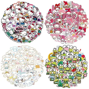 50 Adet Sanrio Çıkartmalar Kawaii Kt Çıkartmalar Dizüstü Kuromi Benim Melody Cinnamoroll Sticker Bagaj Dekorasyon