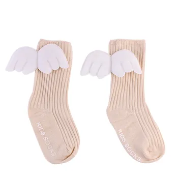 Pamuk Bebek Çorap Sevimli Melek Çorap Kız ve Erkek Absorbe Ter Nefes Yaz Çorap 0-4years İçin