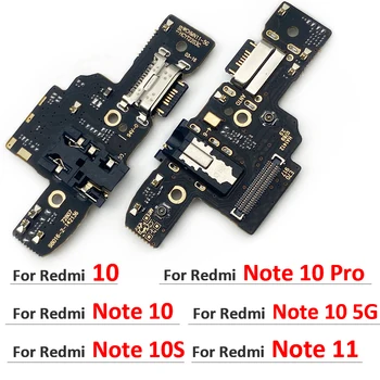 Yeni USB Şarj Portu Flex Kablo Bağlantı Parçaları Xiaomi Redmi İçin 10C 10 Not 10 11S 5G / Not 10 Pro 10S 11 Mikrofon