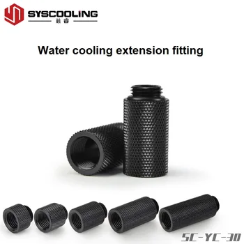 Syscooling su soğutma bakır uzatma uydurma PC sert tüp sıvı soğutma sistemi G1 / 4 iplik siyah renk