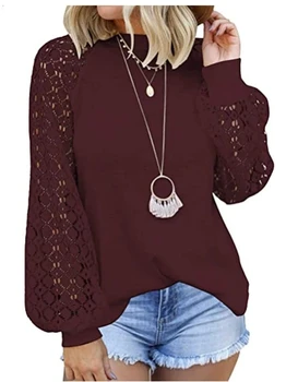 Suéter holgado informal de Cuello medio alto para mujer, Jersey de manga farol de color sólido, a la moda, otoño e invierno, 202