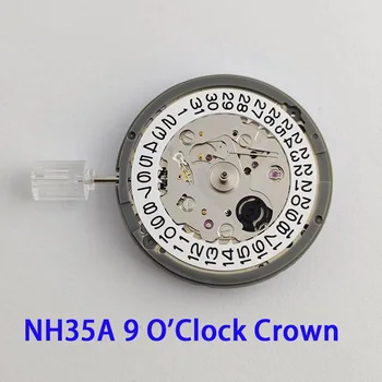Orijinal NH35A Otomatik makine Hareketi 9 Saat Taç Tarih erkek saati hareket izleme Mekanik ReplacementParts