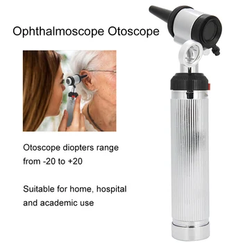 2-İn-1 Çok Fonksiyonlu Oftalmoskop Otoskop Kulak Göz Muayene Cihazları Aracı Kiti Ev Tıbbi KBB Teşhis Göz Kulak Endoskop