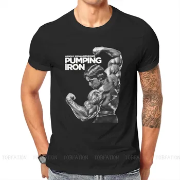 Pompalama Demir Harajuku TShirt Arnold Schwarzenegger Mr Evren Vücut Geliştirme Streetwear T Shirt Erkek Kısa Kollu Hediye Elbise