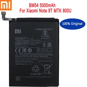 YENİ Xiaomi 100 % Orijinal Yüksek Kaliteli 5000mAh BM54 Pil Xiaomi redmi İçin not 9 5G / Not 9T MTK 800U Piller Bateria
