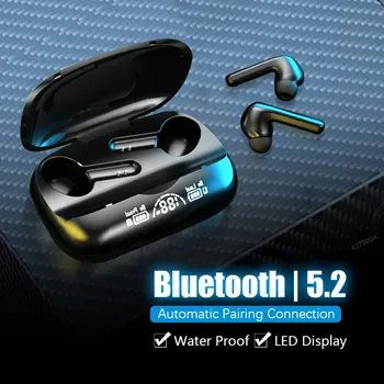 TWS TG04 Bluetooth 5.2 Kulaklık kablosuz kulaklıklar HiFi Stereo Kulaklık Gürültü Azaltma Spor mikrofonlu kulaklık Telefon için