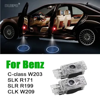 2 ADET Karşılama Logosu araba kapı projektör dekoratif ışık Mercedes-Ben W203 (2001-2007) W208 W209 2001-2009 R171 R172 C199 W240