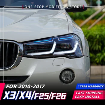Kafa ışık 2010-2017 BMW X3 F25 LED Farlar DRL Kuyruk Lambası Meclisi X4 F26 Yükseltme G30 Tarzı Aksesuarları