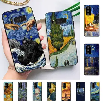 YNDFCNB Van Gogh yağlıboya Resim Telefon Kılıfı için Samsung Not 5 7 8 9 10 20 pro artı lite ultra A21 12 02
