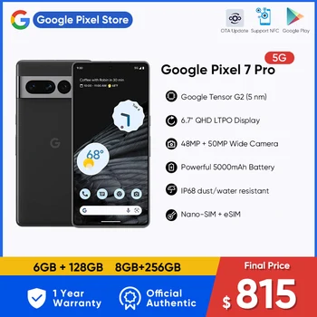 Google Piksel 7 Pro 5G Smartphone 6.7 