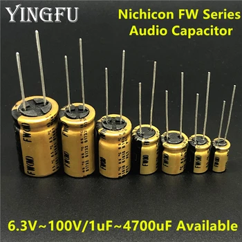 NICHICON FW Serisi 6.3 V~100V/1uF~4700uF Mevcut HİFİ Ses Kondansatör Ses Ekipmanları İçin