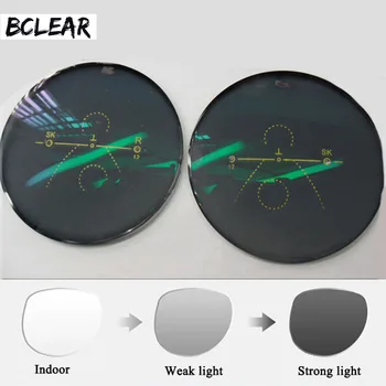 BCLEAR 1.56 Çok Odaklı Ön Yan Dış İlerici Bukalemun Gri Kahverengi Fotokromik Güneş Gözlüğü Lens standart multifokal