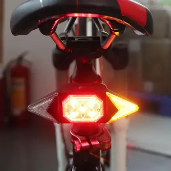 Şarj edilebilir bisiklet aksesuarları ışık USB dönme sinyali bisiklet arka lambası bisiklet uzaktan kumanda yedek parçaları