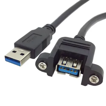 USB 3.0 Erkek Dişi Kablo USB3. 0 USB 3.0 A TİPİ erkek Dişi Uzatma Kablosu w/ Panel Montaj vidaları 0.5 m/0.8/1.5 m