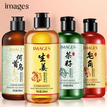 300ml Çin Formülü Zencefil Şampuanı Anti Saç Dökülmesi için Hızlı Büyüme Saç Büyümek Kalın Yoğun Yağ Kontrolü Saç Tedavisi Kepek