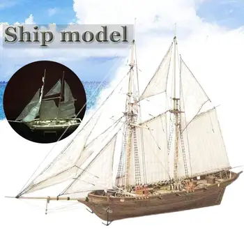 1 Takım Montaj Yapı Kitleri Gemi Modeli Ahşap Yelkenli Oyuncaklar Yelkenli Modeli Monte Ahşap Kiti DIY Ahşap El Sanatları Dropshipping
