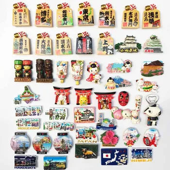 3d Reçine buzdolabı mıknatısı Japonya, Tokyo, Osaka, Kyoto, Hokkaido turistik hediyelik Mıknatıs Buzdolabı Mutfak Aksesuarları Dekorasyon Ev