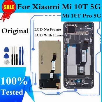 LCD İçin Xiaomi Mi 10T 5G 10T Pro 5G İçin LCD Ekran Dokunmatik Ekran Digitizer Meclisi Mi10T Pro 5G M2007J3SY Ekran Değiştirme