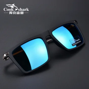 Cookshark güneş gözlüğü erkekler polarize net kırmızı güneş gözlüğü kadın kişilik gelgit sürüş gözlükleri
