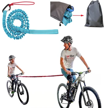 Açık Bisiklet Çekme halatı Naylon Ebeveyn-çocuk MTB Bisiklet Taşınabilir Elastik çekme halatı Çocuk Ebike Güvenlik Ekipmanları saklama çantası