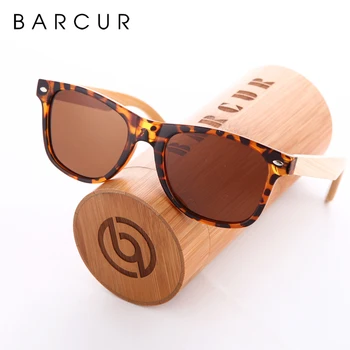 BARCUR Bambu Polarize Güneş Gözlüğü Erkekler Ahşap Güneş gözlükleri Kadınlar Marka Tasarımcısı Orijinal Ahşap Gözlük Oculos de sol masculino