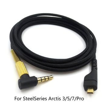 2020 Yeni Yedek 3.5 mm Naylon oyun kulaklığı Ses Kablosu steelseries Arctis 3/5/7 / Pro 2m Uzun