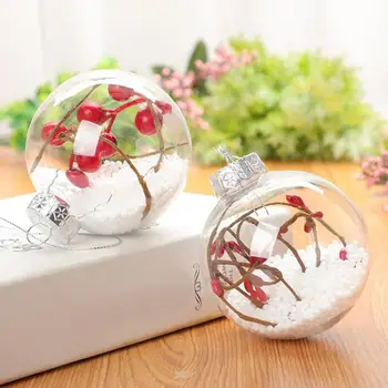 Kırılmaz 2 Adet Güzel Noel Ağacı Dekorasyon Topu Kolye İnce İşçilik Noel Ağacı Topu İçi Boş Festival için