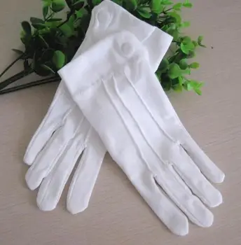 Erkek beyaz pamuk eldiven kadın beyaz dans eldiven kadın beyaz pamuk görgü eldiven R2338