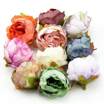 100 adet/grup 5cm Yüksek Kaliteli İpek Şakayık yapay çiçek Kafa Ev Düğün Dekor İçin DIY Garland Zanaat Çiçek Aksesuarları