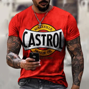 Yaz 3D erkek T Shirt Retro Casual Streetwear Moda Erkekler Mektup Baskı Kısa Kollu Gevşek Büyük Boy Nefes Tees Tops