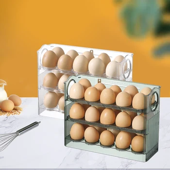 Yumurta saklama kutusu Büyük Kapasiteli Yumurta Tutucu Buzdolabı Kullanımı Kolay Çok Fonksiyonlu Yumurta Saklama Kabı Organizatör Kutusu