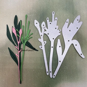 Yeni Çiçek yaprak dekorasyon Metal Kesme Ölür DIY Scrapbooking Albümü Kağıt Kartları Dekoratif El Sanatları Kabartma Kalıp Kesim