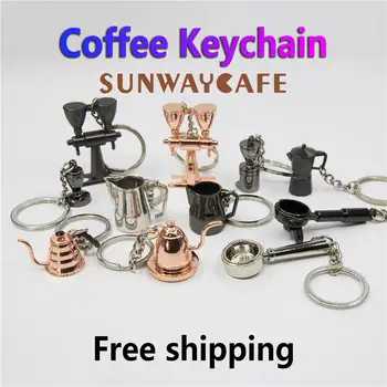 Espresso Coffeeware Aksesuarları Anahtarlık Hediye Kahve Makinesi Kolu Moka Sürahi Anahtarlık Taşınabilir Yaratıcı Barista Kahve Sabotaj