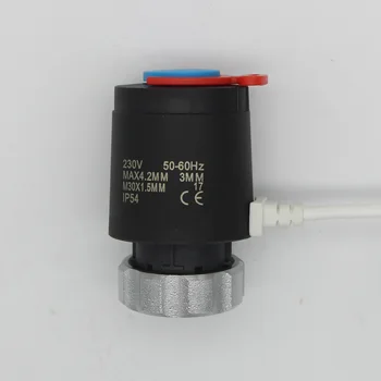 230V 24V NC normalde kapalı elektrikli termal aktüatör manifoldu yerden yerden isıtmalı radyatör 30X1. 5