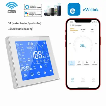 Ewelink WiFi Akıllı Termostat Isıtma gaz yakıtlı su ısıtıcısı Elektrikli Zemin Akıllı Ev sıcaklık kontrol cihazı Alexa Google Ev