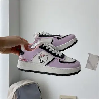 Kawaii Sanrios Sevimli Kittys Hafif Nefes Ayakkabı Tüm Maç Pembe Kadın Ayakkabı Sneakers Rahat Ayakkabı Tam Ayakkabı Boyutu Kızlar için hediye