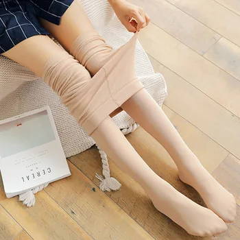 Kış Kadın Tayt Yüksek Kalite Örme Kadife Tayt Kadın Sonbahar Elastik Fırçalanmış Legging Sıcak Tutmak Kadın Külotlu Çorap