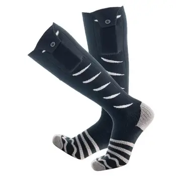 1 Takım Popüler elastik Anti-skid kış çorap elektrikli ısıtma çorap diz boyu termal USB ısıtmalı sıcak çorap dış giyim
