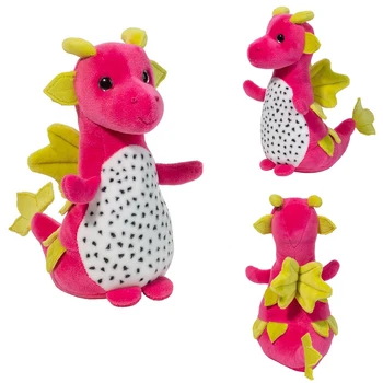 25 cm Sevimli Ejderha Meyve Acıbadem kurabiyesi peluş oyuncak Kawaii Dinozor Dolması Bebek Yumuşak Peluş Hayvan Güzel Çocuk Oyuncak Kız doğum günü hediyesi