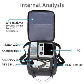 Mini 3 pro saklama çantası Seyahat Taşıma Çantası Taşınabilir Kutu Omuz Çantası DJI Mini 3 pro Drone Aksesuarları