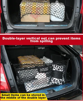 Araba Gövde saklama çantası elastik ip Bagaj Net Tutucu Cep Araç malzemeleri Naylon Örgü Ağları Otomatik Arka Arka Bagaj Organizatör