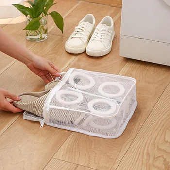 2/4 adet Anti-deformasyon Çamaşır Makinesi Ayakkabı çamaşır torbası Çamaşır Torbaları Çamaşır Makineleri İçin Taşınabilir Net Çanta Ayakkabı Korumak İçin