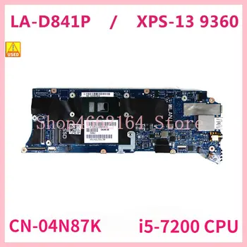 CAZ00 LA-D841P İle ı5-7200U CPU 8GB RAM CN-04N87K Anakart İÇİN DELL XPS 13 9360 Laptop Anakart 100 % Test TAMAM Kullanılan