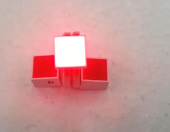 10 * 10mm LED gösterge ışığı yayan blok düz düzlem tüp 2 P