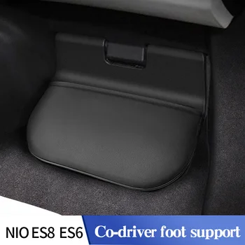 Yardımcı sürücü Ayak Desteği NIO ES6 ES8 2018-2020 Aşınmaya dayanıklı Deri Koruyucu Aracı İstirahat Pedalı Sticker Araba Aksesuarları