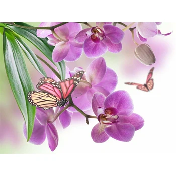 Çiçek Orkide DIY Nakış Çapraz Dikiş 11CT Kitleri Zanaat Dikiş seti Baskılı Tuval pamuk ipliği Ev Dekorasyon Satış